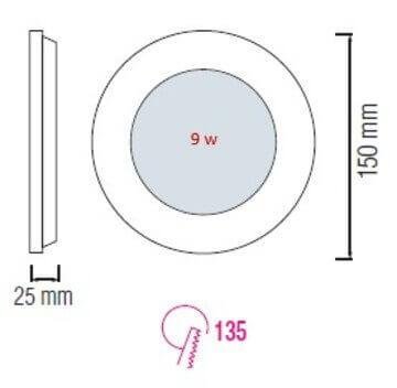 Встраиваемый светодиодный светильник Horoz Slim-9 9W 4200K 056-003-0009 HRZ00002147