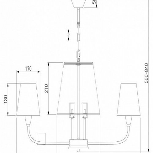 Подвесная люстра Eurosvet Milos 60153/6 латунь
