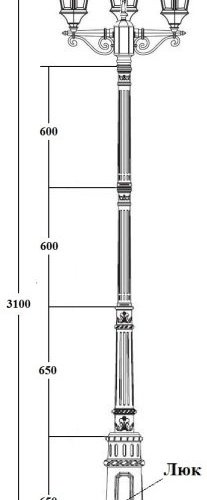 Наземный фонарь Oasis_Light ASTORIA 2 91410B/E7 Gb