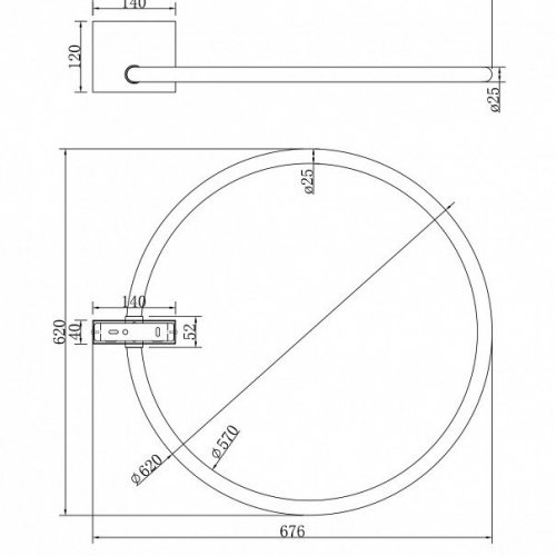 Подвесной светодиодный светильник Maytoni Anillo MOD315PL-L20CH3K