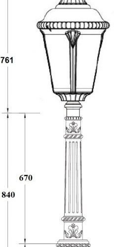 Наземный фонарь Oasis Light MUNICH 2L 79757L E10 Bl