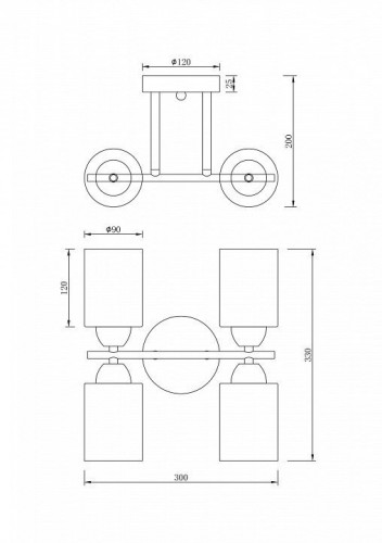 Потолочная люстра Freya Glow FR5129PL-04B Потолочная люстра Freya Glow FR5129PL-04B