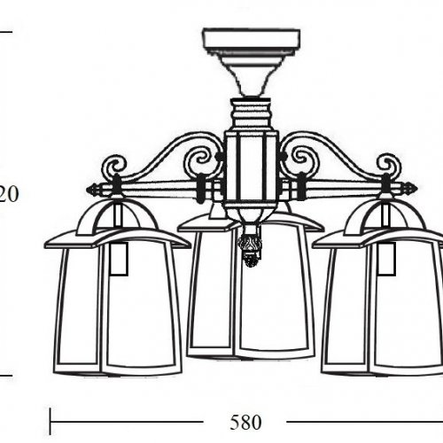 Потолочный светильник уличный Oasis Light FRANKFURT I 27370A 3 02 R
