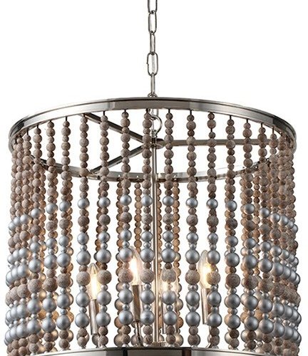 Подвесная люстра Wood Light KW0783P-4 silver