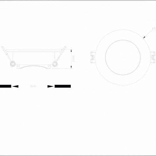 Встраиваемый светильник Denkirs PORT DK3101-BK