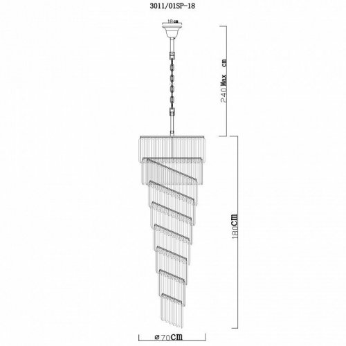 Каскадная люстра Divinare 3011/01 SP-18 Каскадная люстра Divinare 3011/01 SP-18