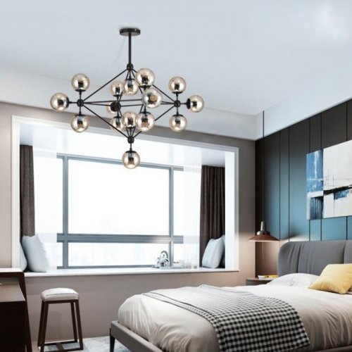 Потолочная люстра DeLight Collection Modo 8916P/15 black/cognac Потолочная люстра DeLight Collection Modo 8916P/15 black/cognac