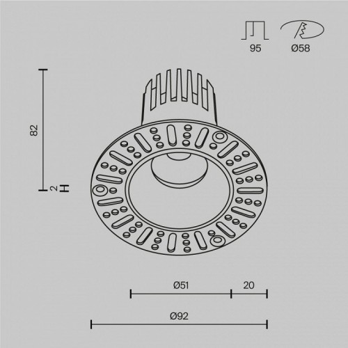 Точечный светильник Maytoni Dip DL119-10W-2.7K-TRS-B