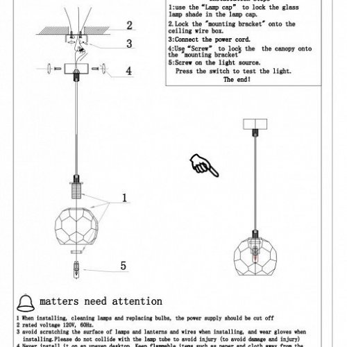 Подвесной светильник Belfast Clifton D3315-1 GL GR
