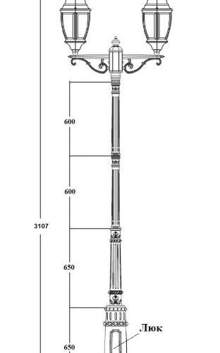 Наземный фонарь ARSENAL L 91210LA 02C E7 Bl