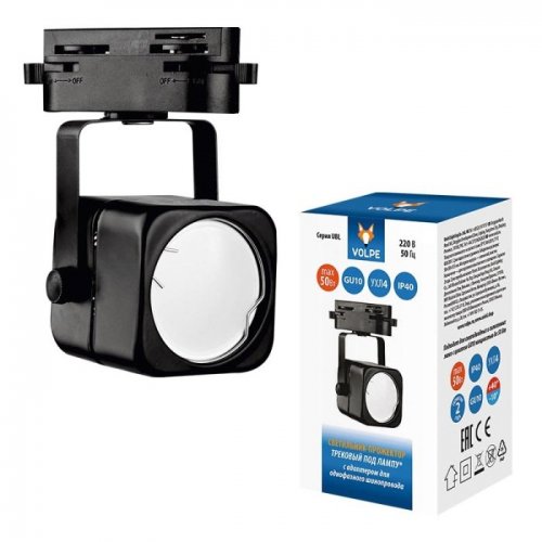 Трековый светильник Volpe UBL-Q320 GU10 Black UL-00007422 Трековый светильник Volpe UBL-Q320 GU10 Black UL-00007422