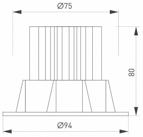 Встраиваемый светильник Arlight ATOLL 044600 Встраиваемый светильник Arlight ATOLL 044600