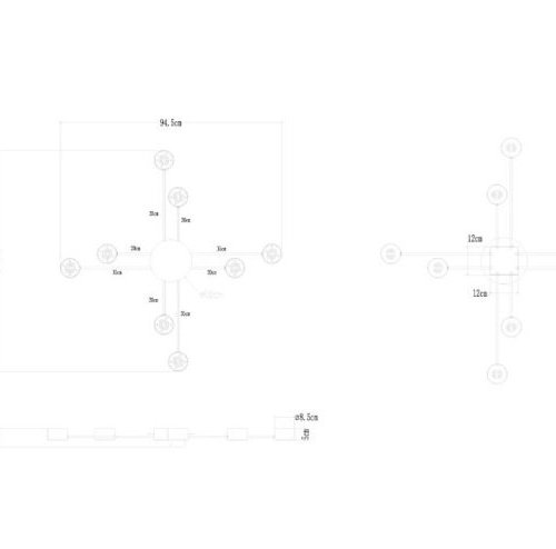 Потолочная люстра Tracy A1527PL-8BK