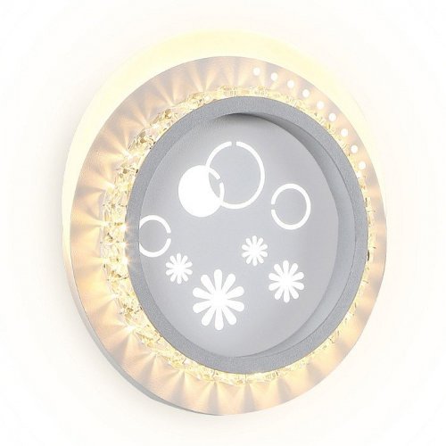 Накладной светильник Ambrella light Ice 4 FA272 WH/GR белый/серый LED 3000K+6400K 24W 200*180*50
