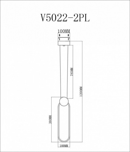 Подвесной светодиодный светильник Moderli Store V5022-2PL