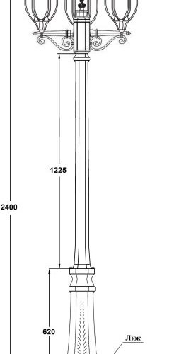 Наземный фонарь Oasis Light GENUYA 92109B 029 Bl