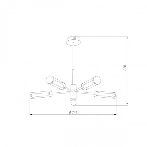 Подвесная светодиодная люстра Eurosvet Stark 50386/5 LED