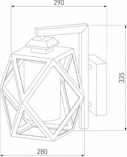 Уличный настенный светильник Elektrostandard Ambra 35133/D черный a056232