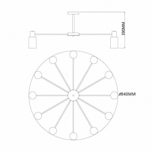 Потолочная люстра Escada Diversity 2120/12P Black