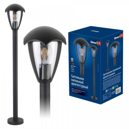 Уличный светильник (UL-00006817) Uniel UUL-T80A 60W/E27 IP54 Black Уличный светильник (UL-00006817) Uniel UUL-T80A 60W/E27 IP54 Black