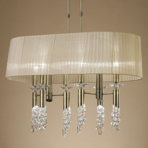 Подвесная люстра Mantra Tiffany Antique Brass 3873 Подвесная люстра Mantra Tiffany Antique Brass 3873