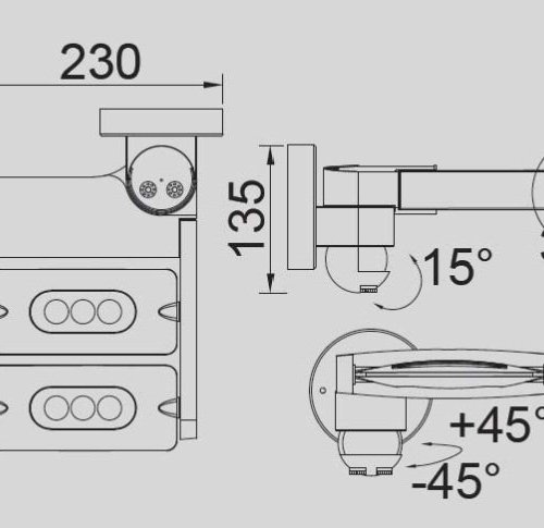 Настенный светильник уличный Oasis Light LEDSPOT W6144S-2-PIR S Настенный светильник уличный Oasis Light LEDSPOT W6144S-2-PIR S