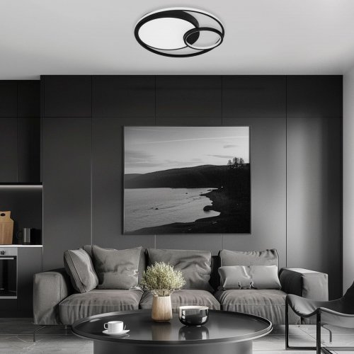 Потолочный светодиодный светильник Eurosvet Jeremy 90254/1 черный Потолочный светодиодный светильник Eurosvet Jeremy 90254/1 черный