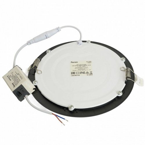 Светодиодный светильник Feron AL500 встраиваемый 12W 4000K черный 51617