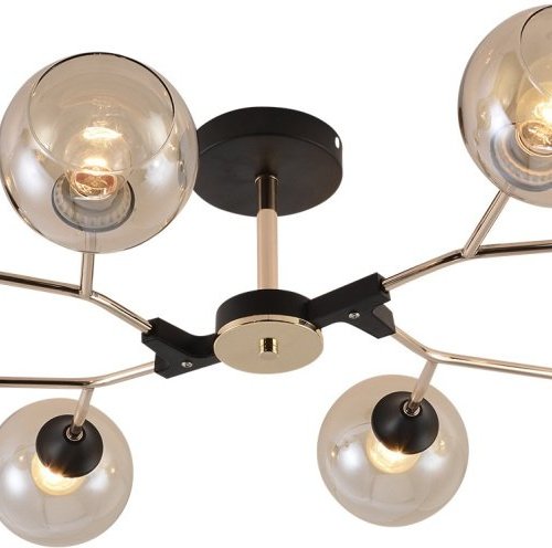 Потолочная люстра Reluce 01483-0.3-08 BK+FGD Потолочная люстра Reluce 01483-0.3-08 BK+FGD