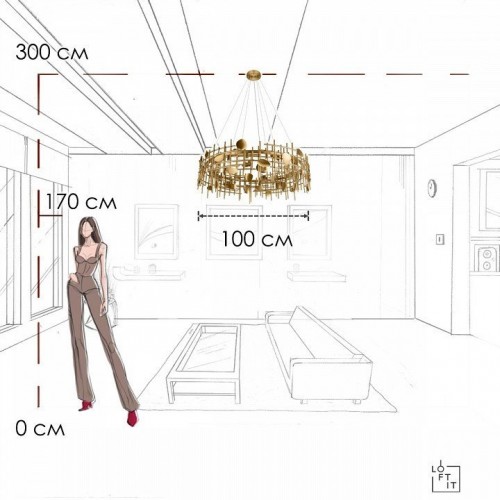 Подвесной светильник LOFT IT Escama 10396/1000C