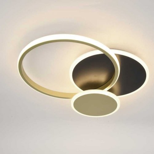 Светильник потолочный светодиодный ЭРА Модерн с ДУ City CLL-1-60-RC BK +GD Б0069756