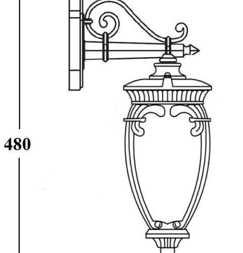 Настенный фонарь уличный Oasis Light VERONA 86202/02 Bl