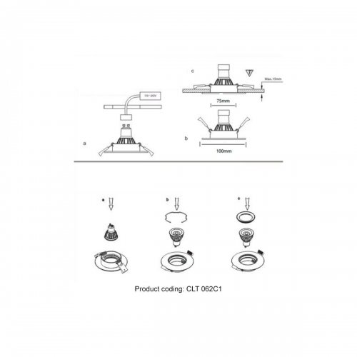 Встраиваемый светильник Crystal Lux CLT 062C1 WH