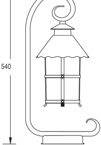 Наземный фонарь Oasis Light CAIOR 1 81504/18 Bl Наземный фонарь Oasis Light CAIOR 1 81504/18 Bl
