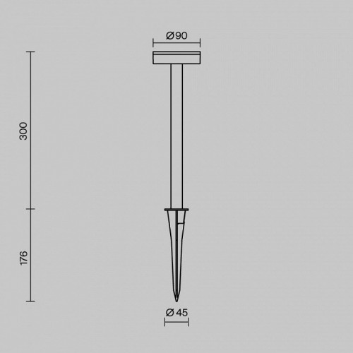 Наземный низкий светильник Maytoni Outdoor Stake O503FL-L4B3K