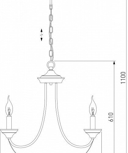 Подвесная люстра Eurosvet Lazzaro 60098/5 хром Подвесная люстра Eurosvet Lazzaro 60098/5 хром