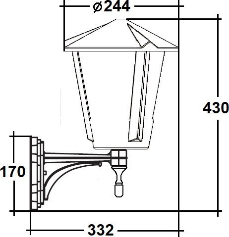 Настенный фонарь уличный Oasis Light SEUL 1251S 01 Bl
