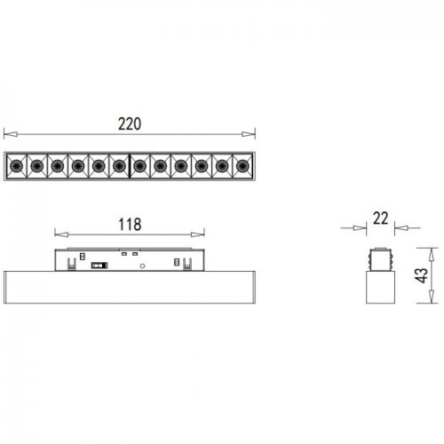 Трековый светильник Eye DL20291NW12BDIM