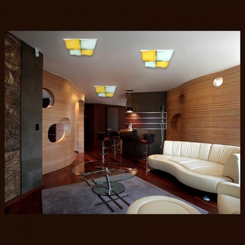Потолочный светодиодный светильник Ambrella light Orbital Parus FP2354 WH 128W D480*480