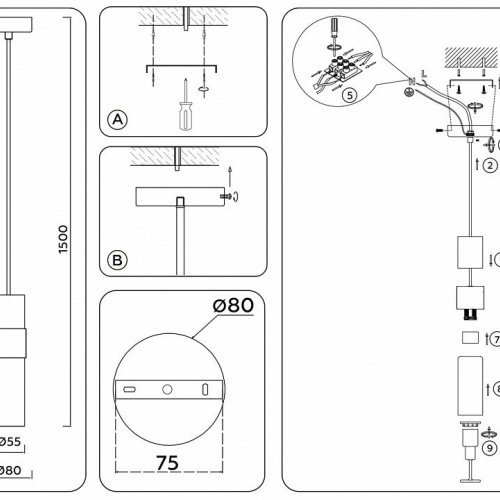 Подвесной светильник Ambrella light High Light LH55111 Подвесной светильник Ambrella light High Light LH55111
