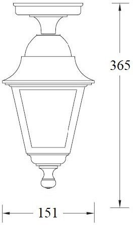 Потолочный светильник уличный Oasis Light QUADRO S 79905SA Gb