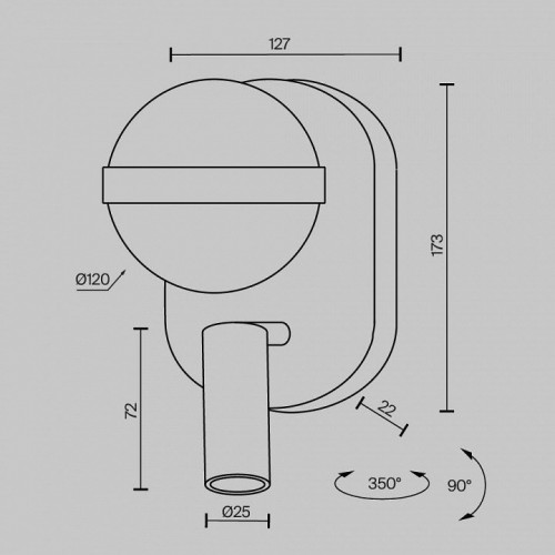 Настенный светильник Maytoni Dialogue MOD441WL-L8BS3K