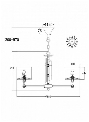 Подвесная люстра Maytoni Alloro MOD088PL-06BS Подвесная люстра Maytoni Alloro MOD088PL-06BS