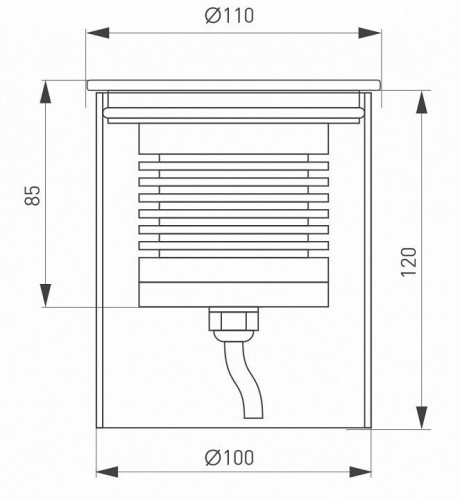 Встраиваемый светодиодный светильник Arlight LTD-GROUND-R110-15W Day4000 033578