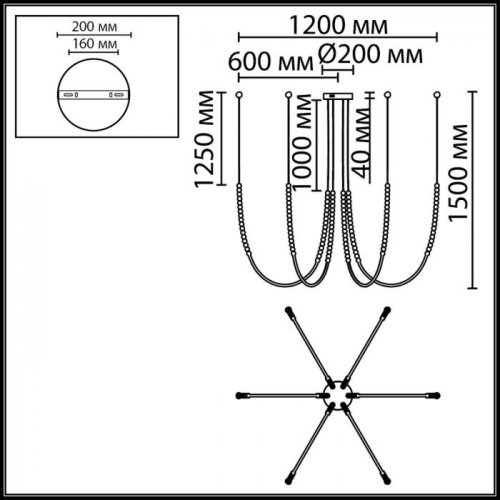 Подвесной светильник Odeon Light Monella 7149/70L Подвесной светильник Odeon Light Monella 7149/70L