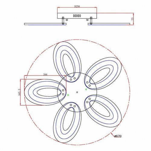 Потолочная люстра Escada Air 10211/5LED