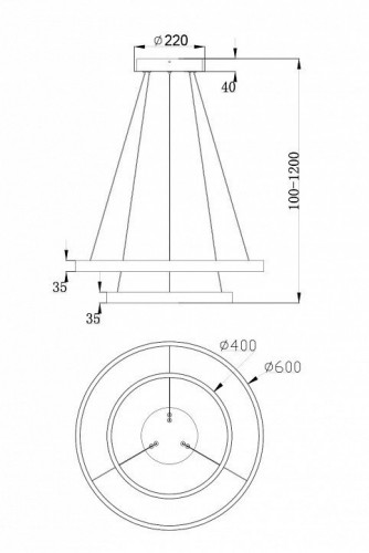 Подвесной светодиодный светильник Maytoni Rim MOD058PL-L55W4K Подвесной светодиодный светильник Maytoni Rim MOD058PL-L55W4K