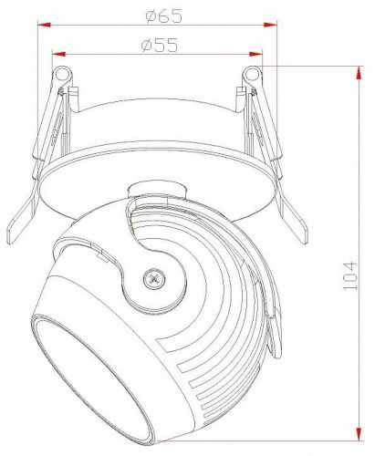 Встраиваемый светильник на штанге Fiberli 7002-ZZ10W 12130501