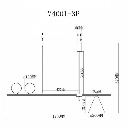 Подвесная люстра Moderli Holly V4001-3P
