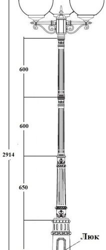 Наземный фонарь Oasis_Light GLOBO L 88210LB/E7 Bl